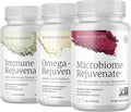 BIG BOLD HEALTH Longevity Bundle - Complete Immune System Support with HTB Rejuvenate Omega-3 &amp Microbiome Supplement - Non-GMO Gluten-Free Immune System Booster w/Polyphenols Prebiotics &amp