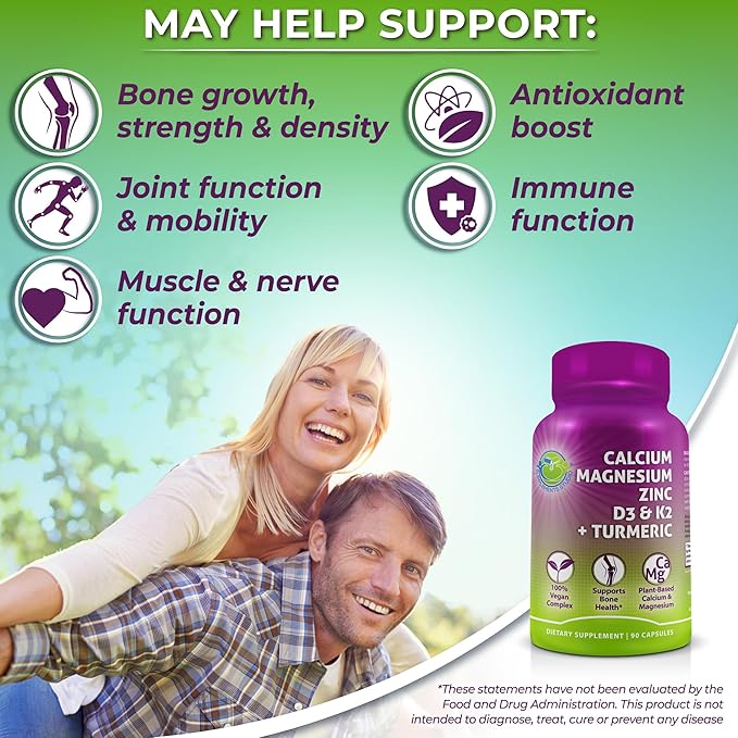 Vegan Bone &amp Immune Support Bundle - Liposomal Glutathione 500mg with Organic Whole Foods + Women's Daily Multivitamin with Iron &amp Plant-Based Calcium Magnesium D3 K2 Zinc and Turmeric