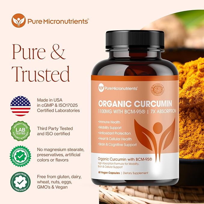 Pure Micronutrients Immunity and Heart Bundle – Organic Resveratrol + Organic Turmeric Curcumin with BCM-95 - Advanced Antioxidant Longevity Support Supplements