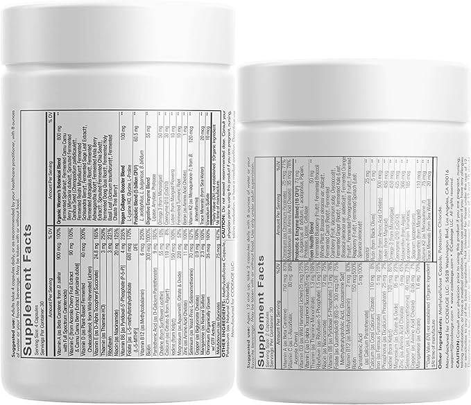 Codeage Immune Support Bundle Multivitamin for Women + Multivitamin for Teens