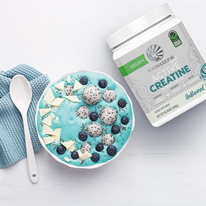 Creatine Powder &amp Chocolate Classic Plus Organic Protein Powder Set | Bundle &amp Save | Vegan Protein Superfood Blend plus Unflavored Creatine Monohydrate (60 Servings Unflavored 30 Servings Ch