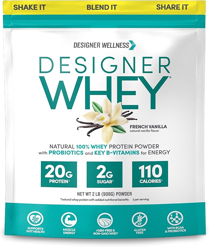 Designer Wellness Designer Whey 2lb French Vanilla and 2lb Gourmet Chocolate Bundle