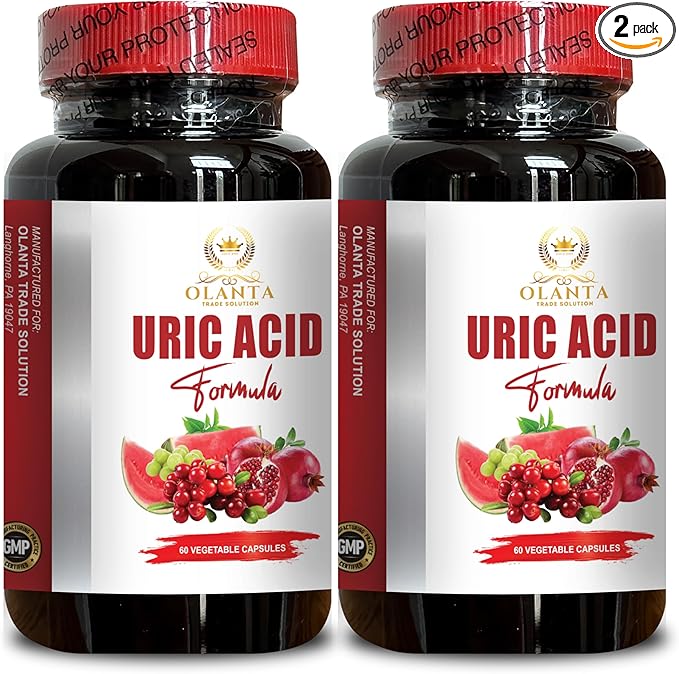 Generic Natural URIC Acid Formula - Water Retention Relief Water Away Capsules Diuretic Pills for Water Retention uric Acid Solution Milk Thistle - 2 Bottles