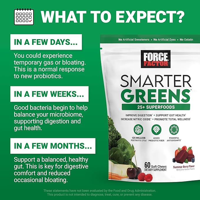 Force Factor Better Turmeric Maximum Joint Support 1075mg Curcumin + Smarter Greens Superfood Greens and Superfoods 120 Soft Chews