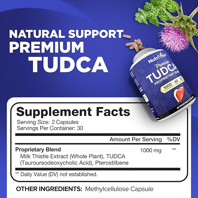 Nutrivein Premium TUDCA Berberine Supplements and Ashwagandha Supplements Bundle: High-Absorption Berberine Complex Ashwagandha Root Extract &amp TUDCA for Detox Vitality &amp Well-Being