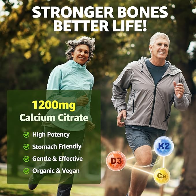 Calcium Citrate Gummies 1200mg with Vitamin D3 K2 Chewable Calcium Supplements for Women &amp Men High Potency Support B0ne Te*th Strength &amp Immune Health Mango Flavor Non-GMO Sugar Free