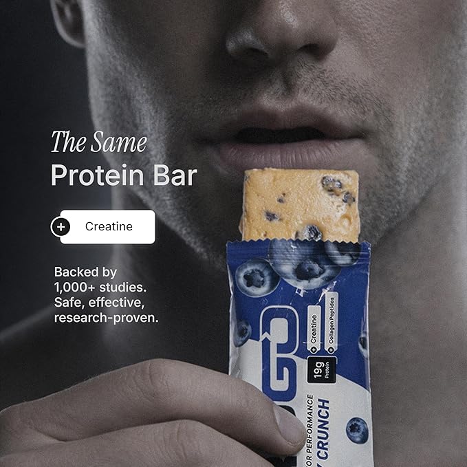 ProGo Protein Bars – Brain + Body Fuel with 19g Clean Protein Creatine &amp Collagen Peptides Made with 95% Pure Isolate Grass-Fed Beef Tallow No Fillers Naturally Sweetened with Honey Gluten-F