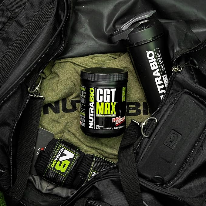 NutraBio CGT-MAX Powder- Creatine Glutamine and Taurine to Support Muscle Recovery and Strength - 40 Servings - Tropical Fruit Punch…