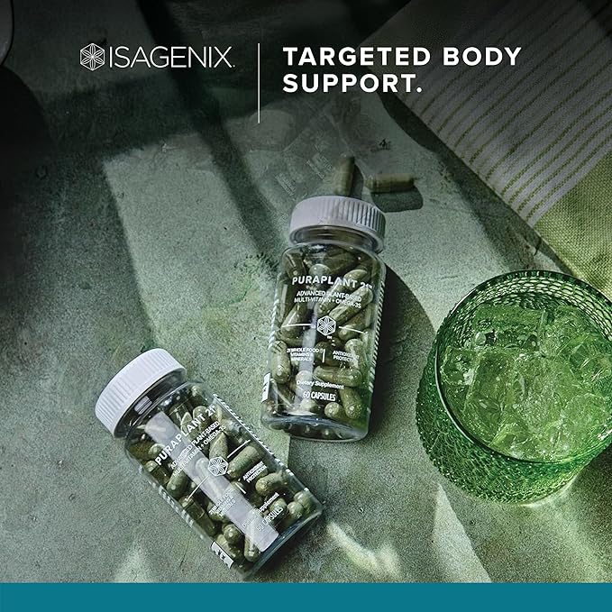 Isagenix PuraPant 21 - Advanced Plant-Based Daily Multi-Vitamin Sourced from Organic Fruits and Vegetables - 60 Capsules - 30 Servings
