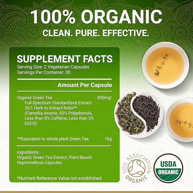 True Veda Calm Energy Bundle | USDA Organic | Multi-Award-Winning | Organic Ashwagandha KSM-66® + Organic Green Tea Capsules