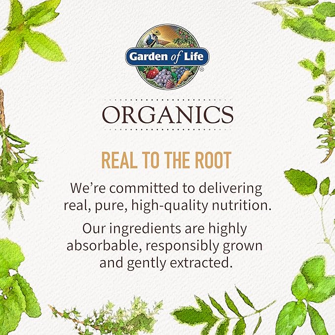 Garden of Life Organics Multivitamin for WomenWomens Multi with Vitamin CDFolateB6B12BiotinIronVegan Whole Food Vitamins for WomenEnergySkinNails120 Tablets(Pack of 2)