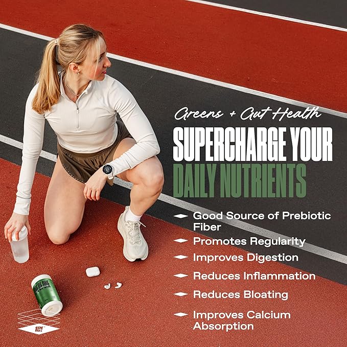 ONE OF ONE Greens &amp Gut Health – Superfood Greens Powder with Prebiotics Probiotics &amp Digestive Enzymes for Gut Health Immunity &amp Energy No Artificial Sweeteners - Lemon Iced Tea 30 Se