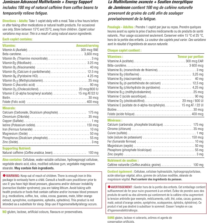 Jamieson Advanced Multi + Energy Support 90 caplets