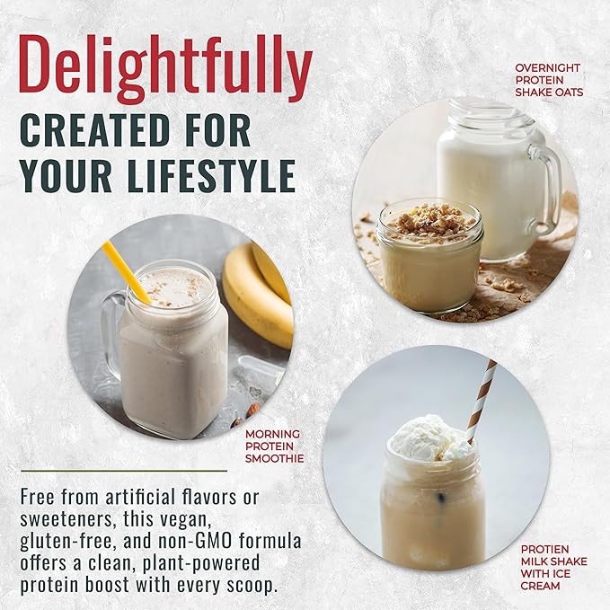 Fuel Vegan Protein Powder Lemon - 21g of Protein Each Serving Delicious Plant-Based Blend for Muscle Growth Crafted from Pea with Vegan D3 No Artificial Flavors Gluten-Free
