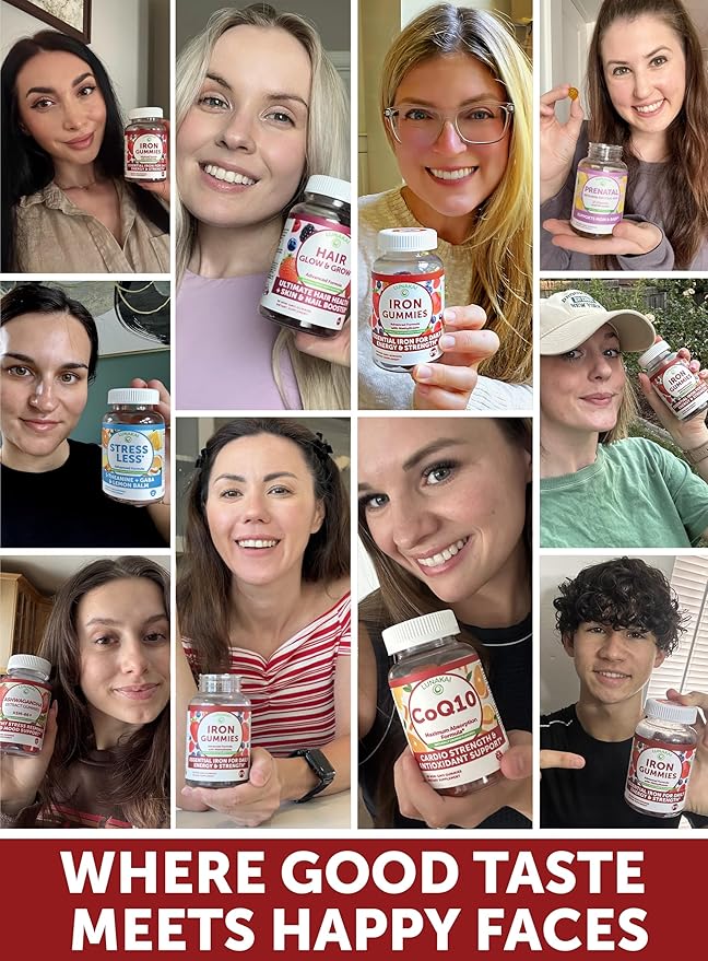Lunakai USA Made Iron Gummies + Women’s Multivitamin Gummies Bundle – Naturally Flavored Non-GMO – 60ct Each