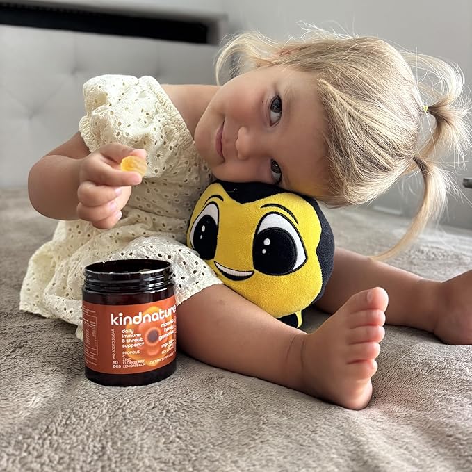 KINDNATURE Manuka Honey Medical Grade Gummies with MGO 643+ | New Zealand Manuka Honey with Zinc Vitamin C Elderberry – Immune &amp Throat Support Supplement | Kids Immune Support