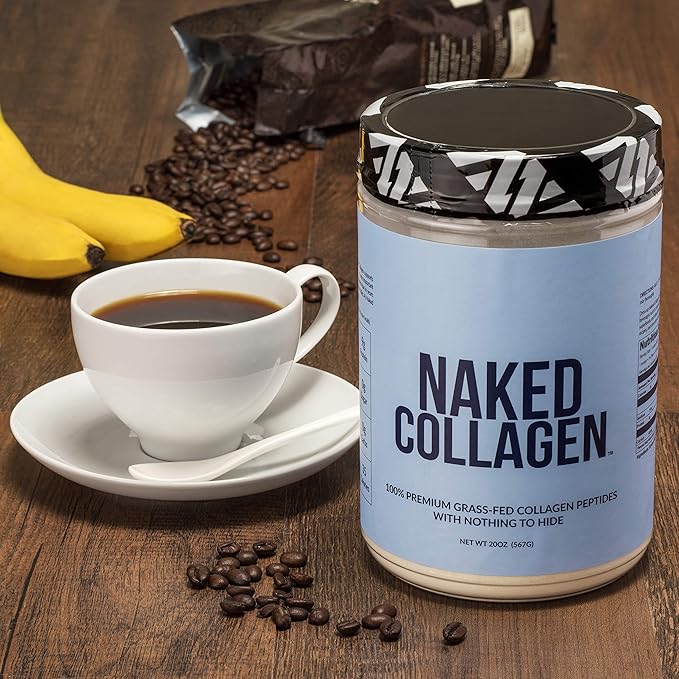 NAKED Collagen Peptides Protein Powder 60 Servings Pasture-Raised Unflavored Grass-Fed Hydrolyzed Collagen Supplement NSF Certified Paleo Friendly Non-GMO Keto Gluten Free 20oz