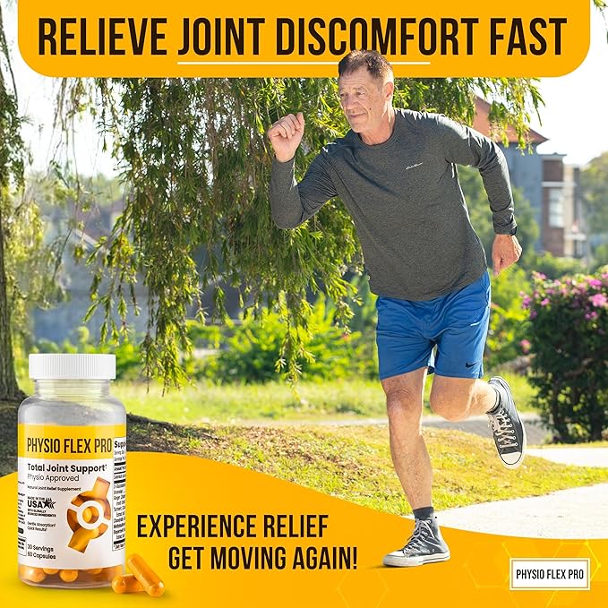 Total Joint Support Supplement - Joint Supplements for Men | Glucosamine Chondroitin Selenium &amp Bromelain | 60 Capsules Joint Supplement Made in USA