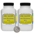 Zinc Sulfate [ZnSO4] 99.3% ACS Grade Powder 1 Lb in Two Space-Saver Bottles