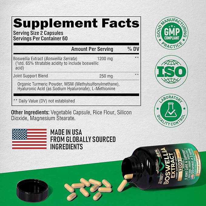 NUTRAHARMONY Glucosamine Chondroitin &amp Boswellia Extract Capsules