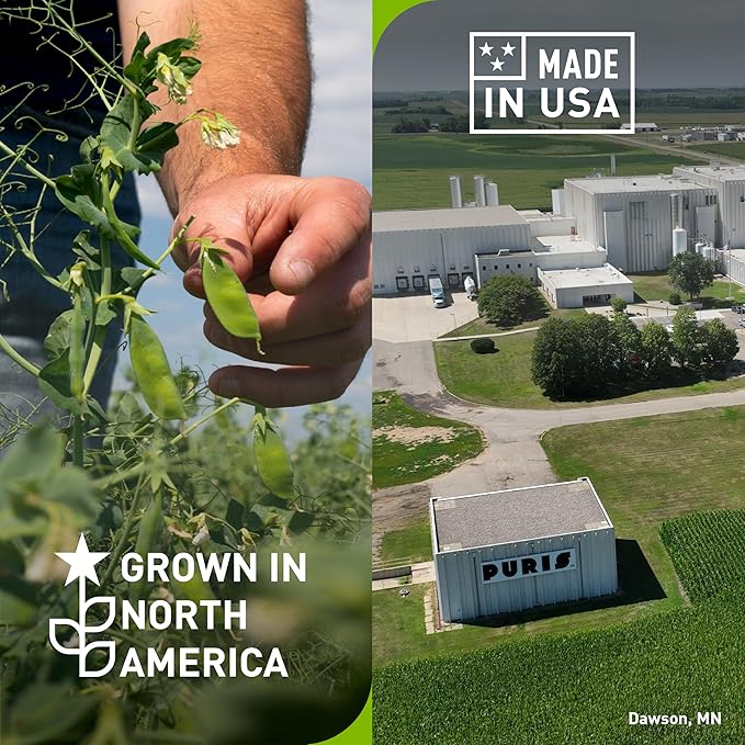 PURIS Organic Pea Protein Powder – USDA Organic Vegan Protein | 27g Plant Protein Per Serving | Non-GMO Gluten-Free Soy-Free | Clean Label | Smooth Taste | 2 lb (3 Pack)