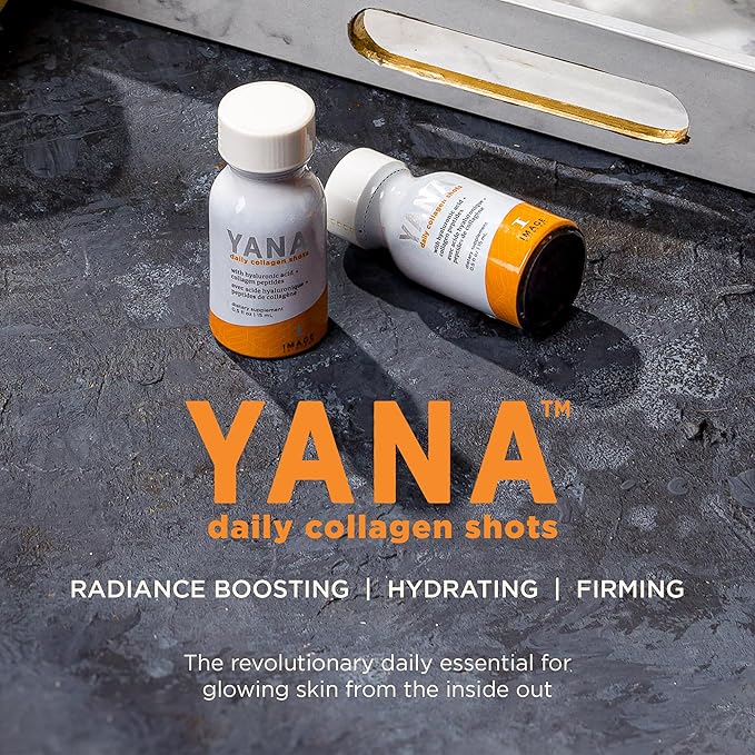 IMAGE Skincare YANA Liquid Collagen Shots 2500 mg Hydrolyzed Bovine Collagen Peptide Supplement with Biotin Natural Citrus Flavor 28 Daily Shots