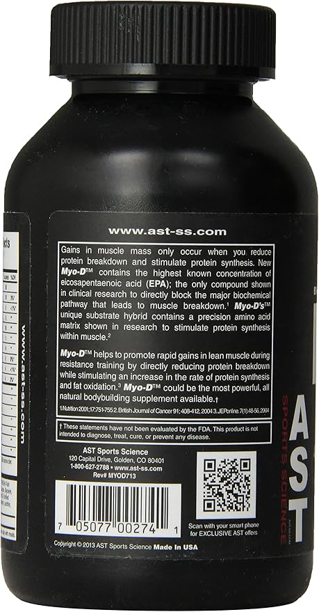 AST Sports Science Bioactive Omega-3 EPA Amino Hybrid Myo-D  120 softgels