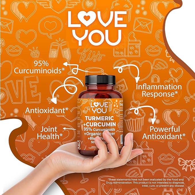 Turmeric Curcumin with Organic Ginger &amp BioPerine Black Pepper – 120 Vegan Capsules
