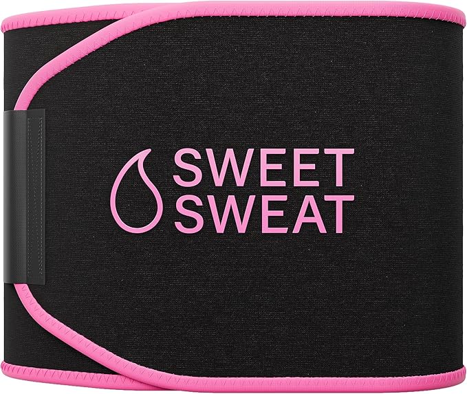 Sports Research Training Performance Pack - Creatine Monohydrate and Sweet Sweat Waist Trimmer (Black/Pink Large)