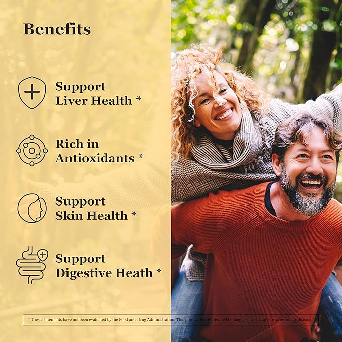 Milk Thistle Supplement – Standardized to 80% Silymarin – Pure Vegan Non-GMO Kosher – 90 Vegan Capsules