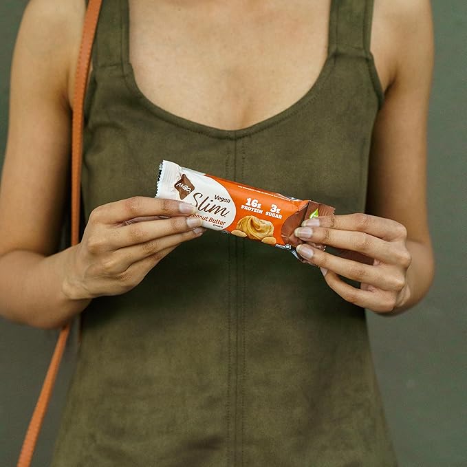 NuGo Slim 24ct Variety - Crunchy Peanut Butter 12 bars &amp Brownie Crunch 12 bars 16g Protein Keto Friendly Gluten Free 24 count