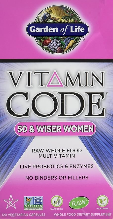Garden Of Life Vitamin Code 50 Wiser Womens Multi 120 Veg Capsules