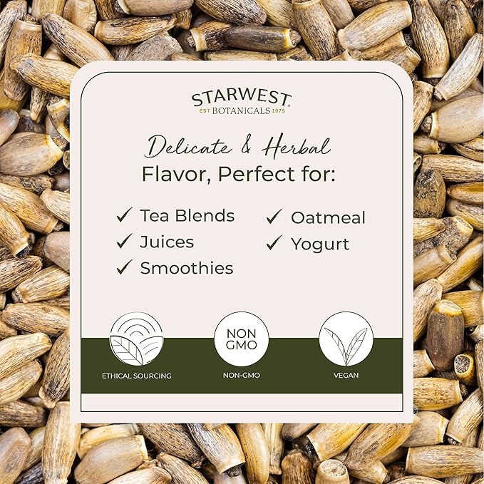 Starwest Botanicals Organic Milk Thistle Seed Whole - Loose Leaf Milk Thistle for Tea &amp Cooking Mix in Juice Add to Smoothies Oatmeal &amp Yogurt Certified Kosher Non-GMO - Bulk 1 lb Bag