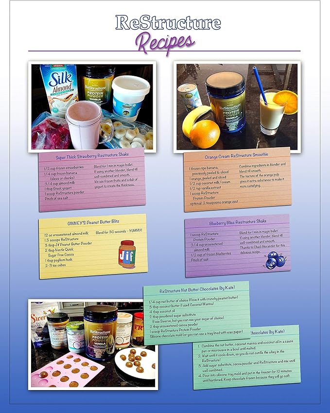 RnA ReSet - ReStructure Protein Powder Keto Paleo Formula 1G Sugar 1G Net Carb Only 80 Calories per Serving. Creamy Vanilla Non GMO - by Dr. Carolyn Dean