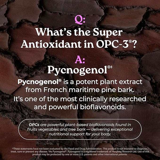 Isotonix OPC-3 Antioxidant Chews | Circulation Vision &amp Skin Support | Grape Seed Red Wine Pine Bark (Pycnogenol®) Bilberry &amp Citrus Bioflavonoids | Chewable Antioxidant Supplement - 30 Co