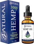 3000mg Zatural Hemp Oil Drops: Hemp Seed Oil | Rich in Omega 3 &amp 6 (3000mg Natural)
