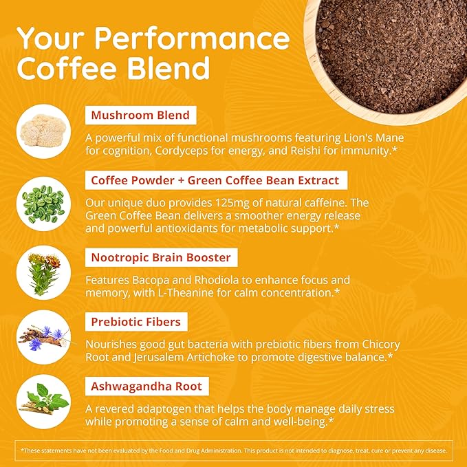 Happy Healthy Hippie Fungi Fuel Mushroom Coffee &amp Vaginal Probiotics for Women