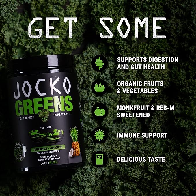 Jocko Fuel Greens &amp Creatine Bundle - Greens &amp Superfood Powder + Creatine Powder