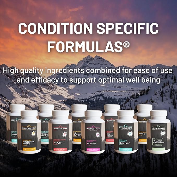 Mountain Peak Nutritionals Adrenal B Complex &amp Ultra High Multivitamin Combo Pack - Vitamin Multi-Mineral &amp Adaptogen Support - B Vitamins Probiotics &amp Essential Nutrients - 90 &amp 1