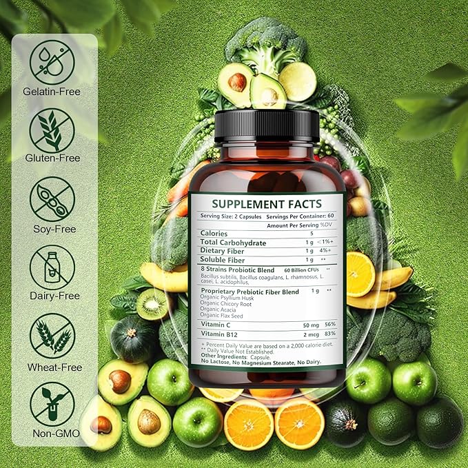 Magnesium Glycinate with Prebiotic Fiber Supplement