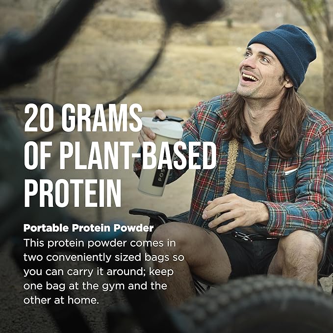 Protein Powder - Muscle Growth &amp Recovery Support - Plant-Based Protein - Essential Amino Acids &amp BCAAs - Vegan Gluten-Free &amp USDA Organic - Vanilla 1.25 Pound (Pack of 2)