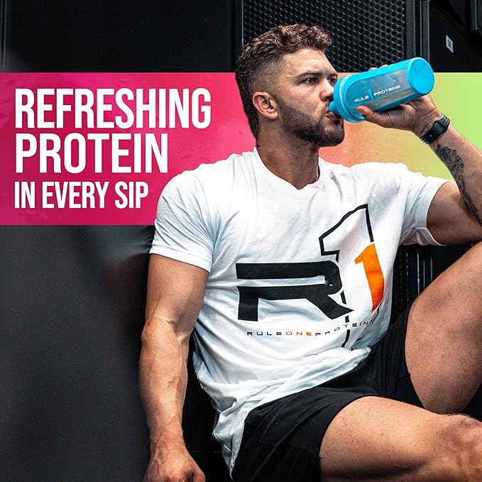 Rule 1 Clear Whey Isolate - 20g All-Whey Isolate Protein Mix Over 9g EAAs 90 Calories Zero Sugar Easy to Digest Light Crisp and Refreshing Taste (27 Servings Cherry Limade)