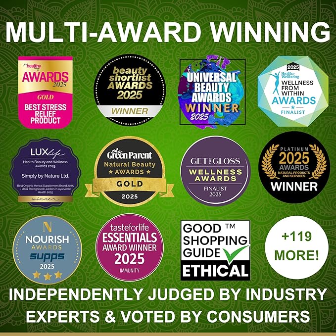 True Veda Calm Energy Bundle | USDA Organic | Multi-Award-Winning | Organic Ashwagandha KSM-66® + Organic Green Tea Capsules
