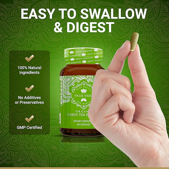 True Veda Calm Energy Bundle | USDA Organic | Multi-Award-Winning | Organic Ashwagandha KSM-66® + Organic Green Tea Capsules