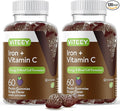 VITEEY Iron Gummies - Iron with Vitamin C - Energy Bood Support and Anemia Supplement for Women &amp Men - Vegan Gluten Free - 120 Count