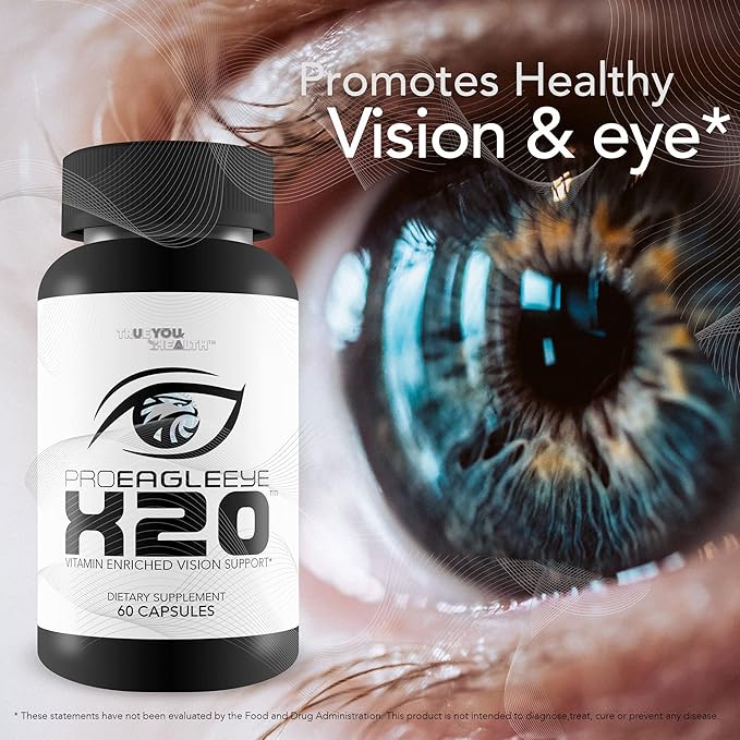 Pro EagleEye x20 - Vitamin Enriched Vision Support - Multi-Vitamin &amp Mineral Vision Supplement - Aid Eye Sight &amp Eye Health - Pro Eagle Eye X20 Vitamins to Strengthen Vision - Aid Details