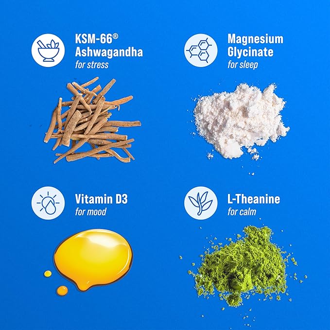 Nello Supercalm Powdered Drink Mix Cortisol Reducer* and Sleep Aid Supplement L Theanine Ksm-66 Ashwagandha Magnesium Glycinate Vitamin D 3 No Sugar Non GMO On The Go 20 Ct Orange Creamsicle