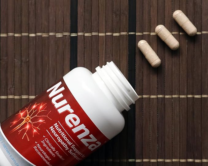 Vita Sciences Nurenza Neuropathy Relief Supplement 40x Strength Natural R-ALA Form for Nerve Health Fast Repair w/Vitamins Antioxidants Revitalizing Feet Hands Legs and Toes. 60 Ct.
