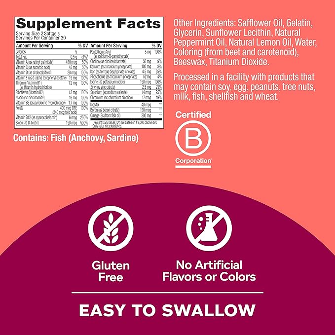 OLLY Ultra Women's Multi Softgels &amp Ultra Strength Goodbye Stress Softgels GABA Ashwagandha L-Theanine and Lemon Balm Stress Relief Supplement - 60 Count