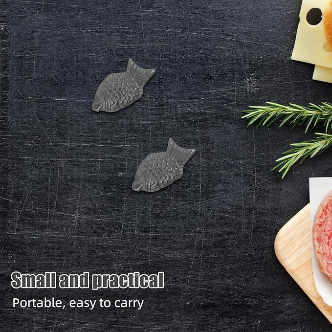 LOGOFUN 4pcs Natural Iron Fish Cooking Supplement Cast Vegan Athlete Health Tool